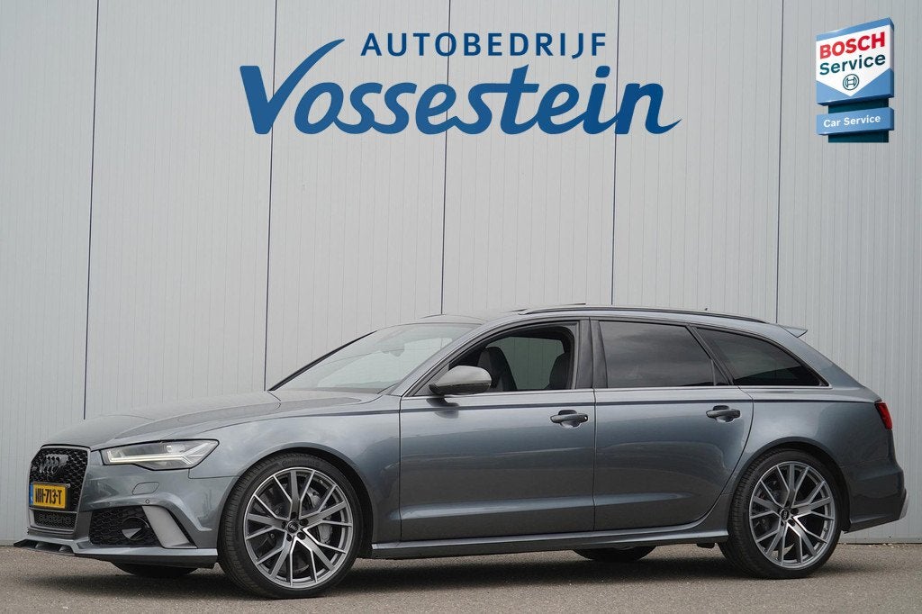 Audi RS6 Avant 4.0 TFSI RS 6 quattro perfomance / Org NL / 3, Automaat, Gebruikt, Adaptive Cruise Control, Zilver of Grijs