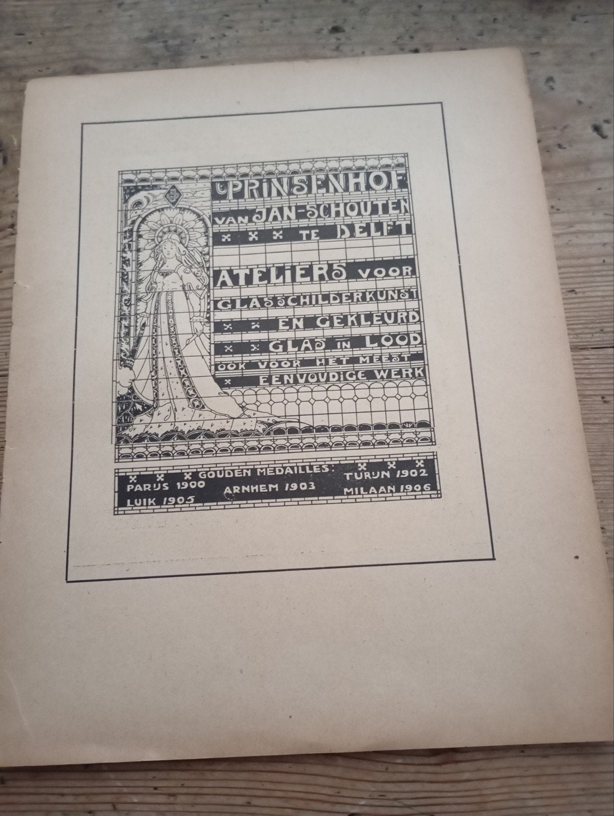 Vintage Prinsenhof Jan Schouten te Delft oude Reclame, Ophalen of Verzenden