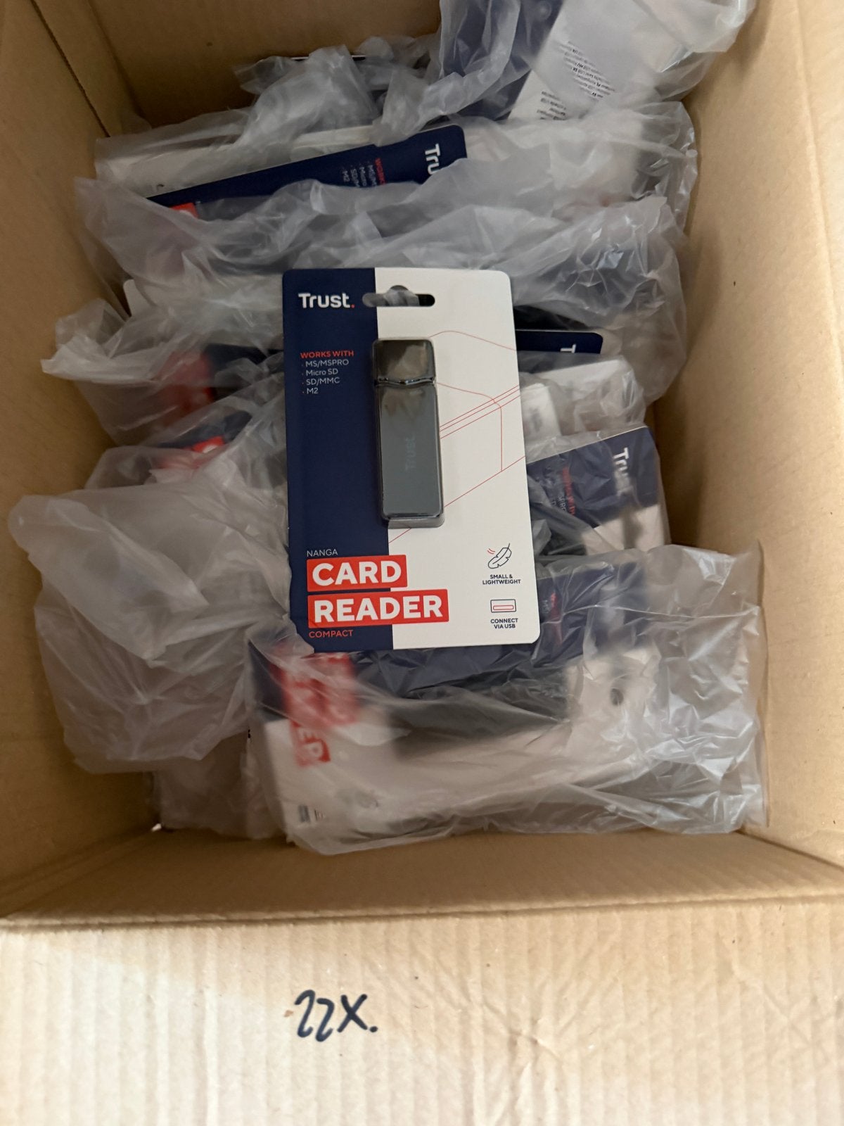22x Trust Nanga Compact Card Reader USB, Computers en Software, Geheugenkaartlezers, Nl, Nieuw, Ophalen of Verzenden, Info