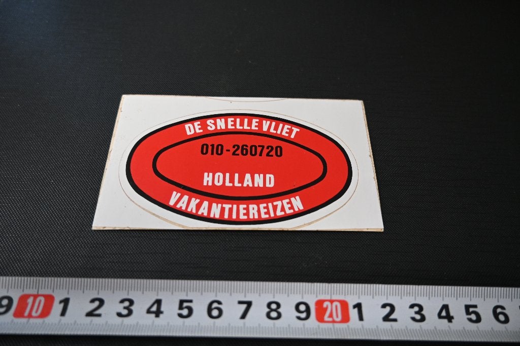 sticker DE SNELLE VLIET vakantiereizen rotterdam, Ophalen of Verzenden, Zo goed als nieuw