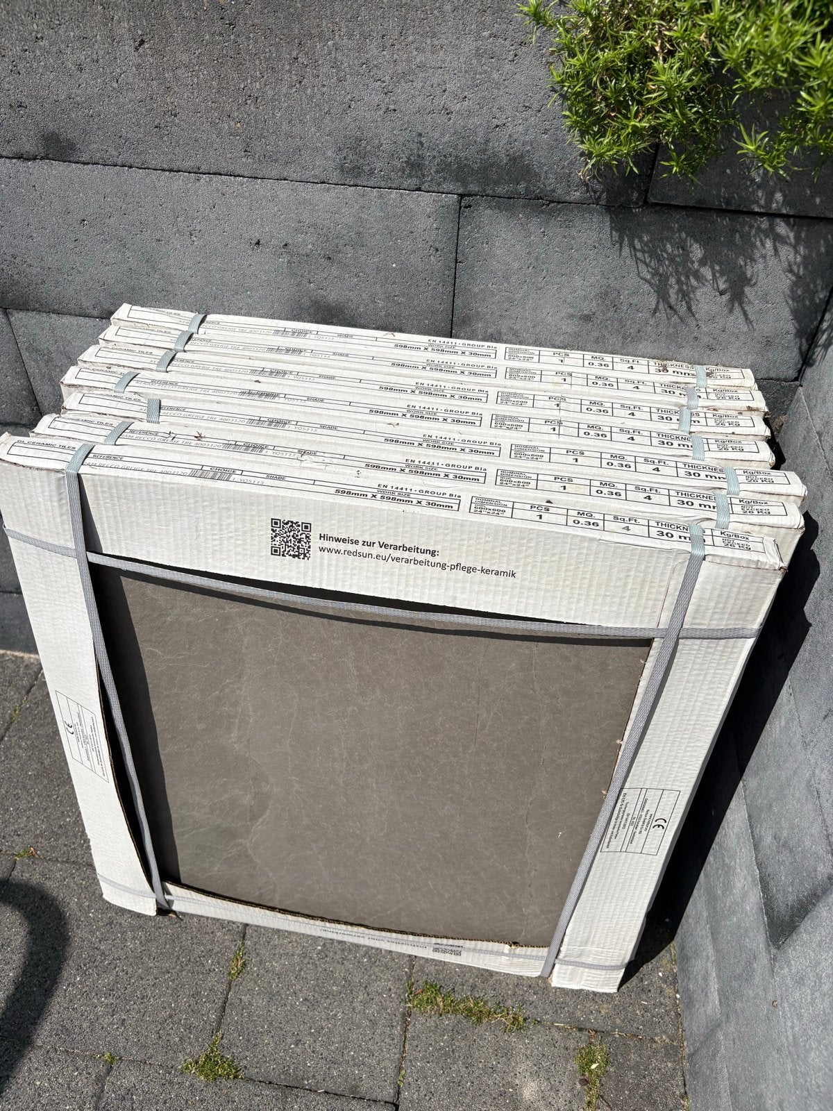 Recco Redsun Greige tegels 60x60x30mm - 5 stuks, Ophalen, 60 cm of meer, Keramiek, Nieuw