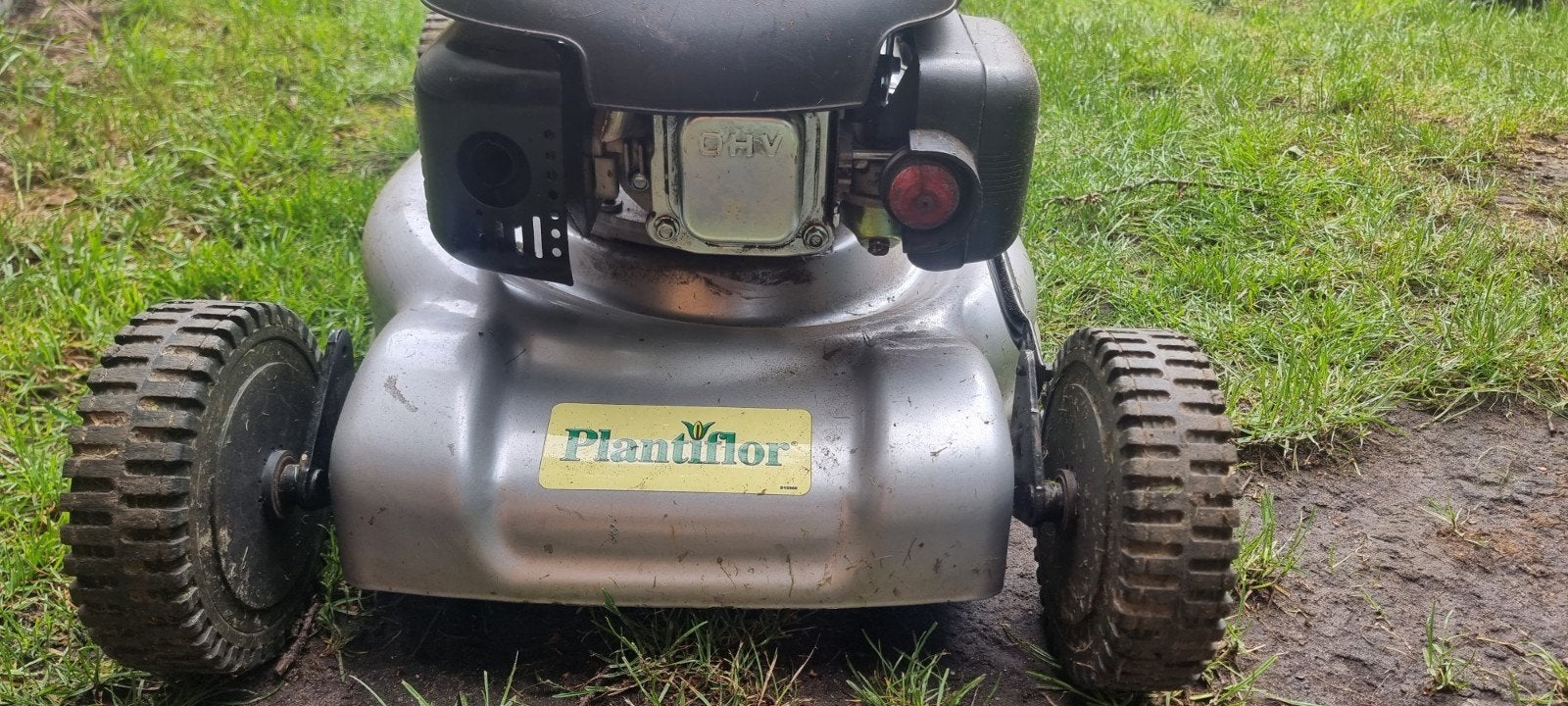 benzine maaier plantiflor, Tuin en Terras, Grasmaaiers, Ophalen, Gebruikt, Opvangbak, Benzine-grasmaaier