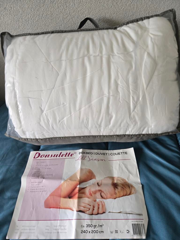 Donsulette All Season Dekbed - 240x200 cm - Anti-allergisch, Wit, Ophalen of Verzenden, Deken of Dekbed, Nieuw