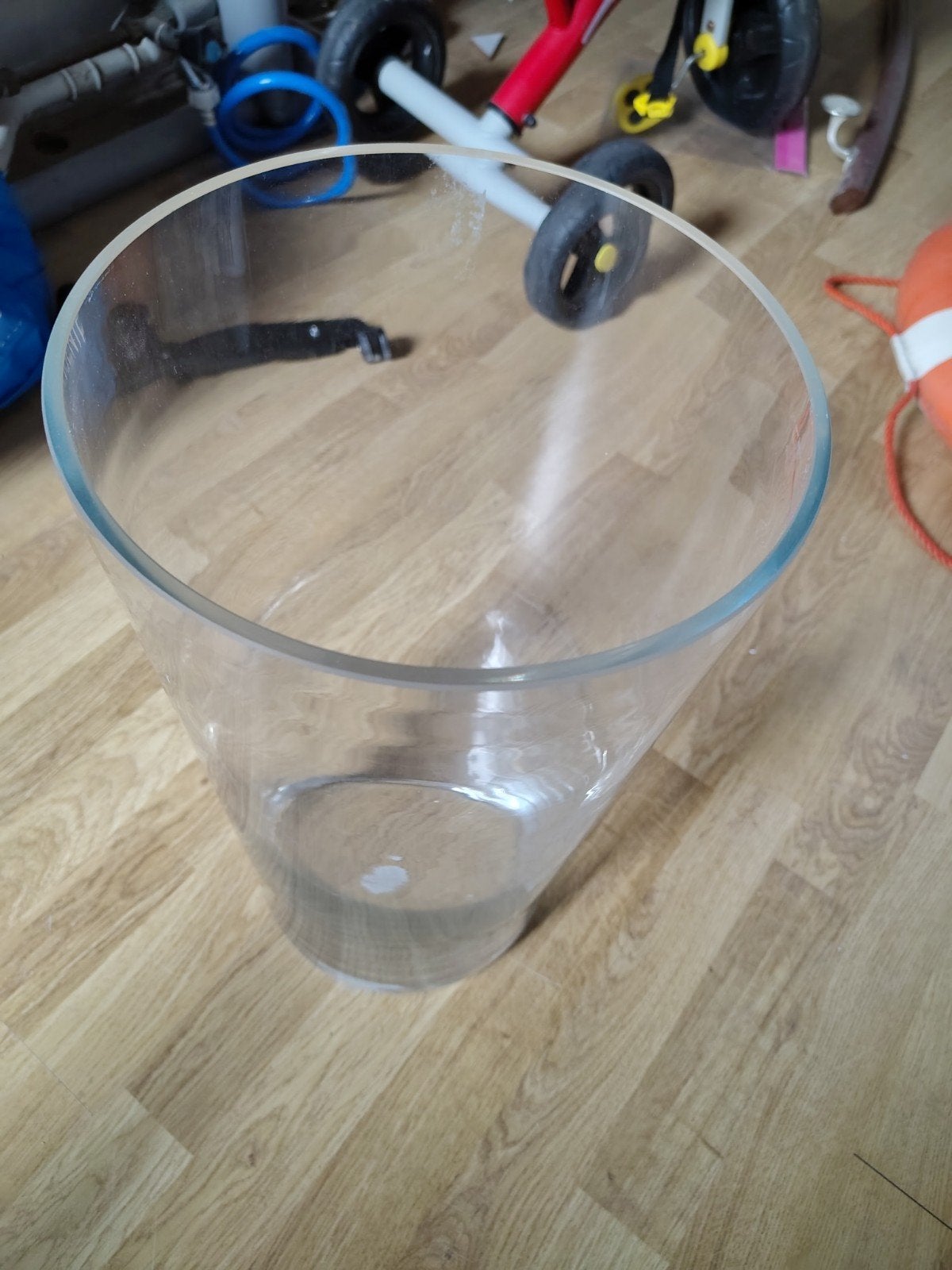 Glazen vaas, Huis en Inrichting, Ophalen, Zo goed als nieuw, Overige kleuren, Glas