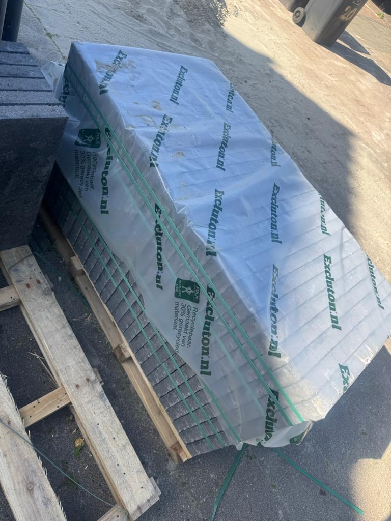 Nieuwe Excluton Terrastegels Plus grijs zwart 60x60x4 cm, 60 cm of meer, Keramiek, Nieuw, Ophalen of Verzenden