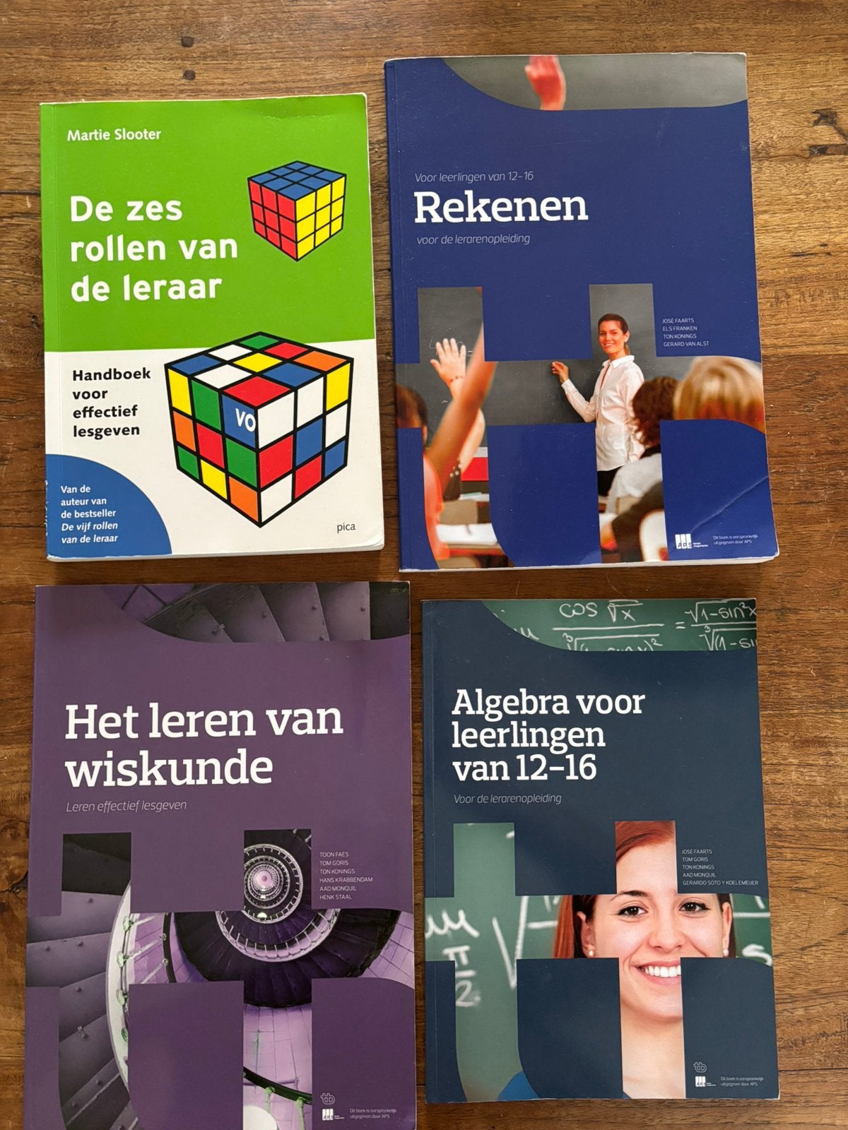 Vier studieboeken voor de lerarenopleiding Wiskunde, Boeken, Ophalen of Verzenden, Beta, Zo goed als nieuw, HBO