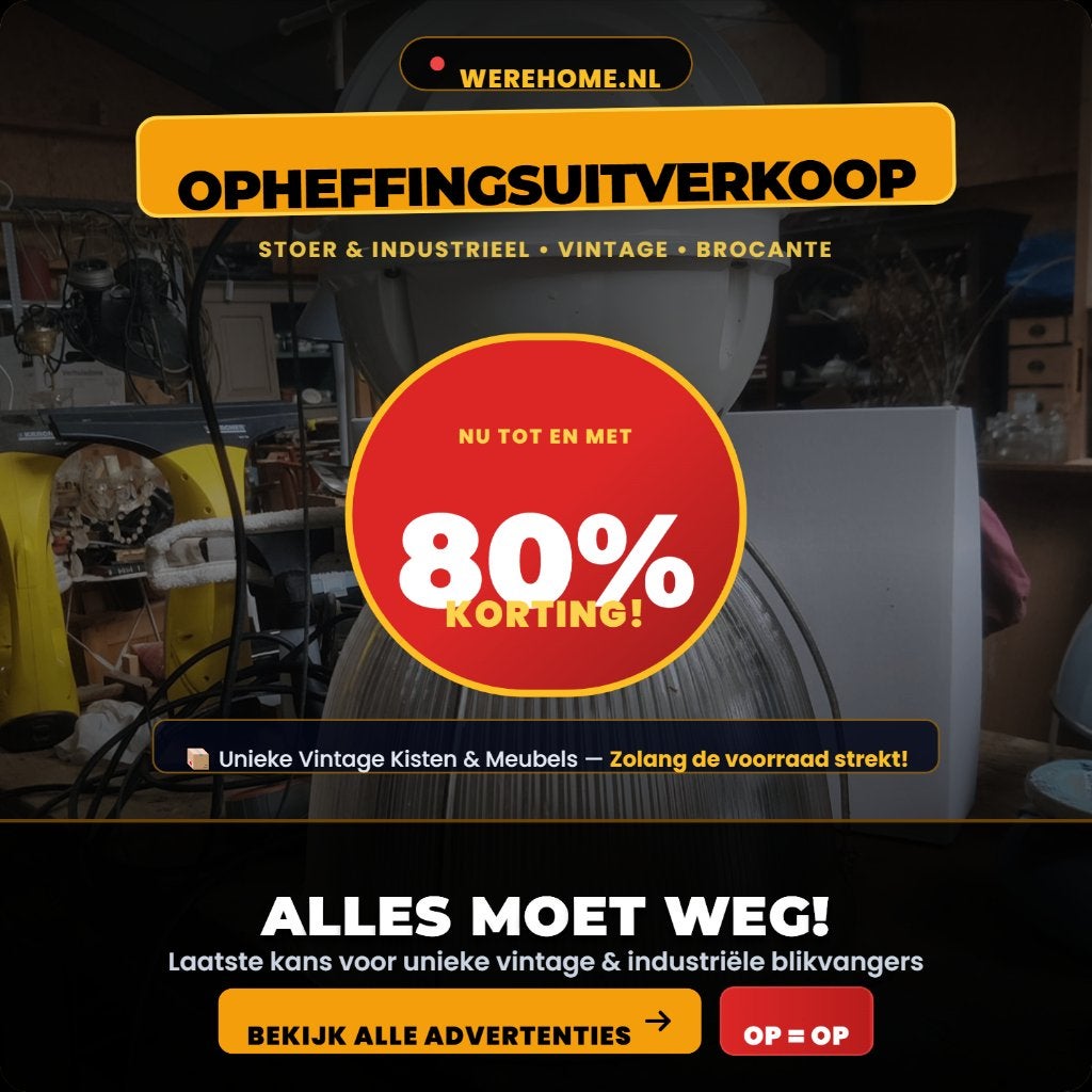Alle vintage en brocante lampen 80% korting, Antiek en Kunst, Ophalen
