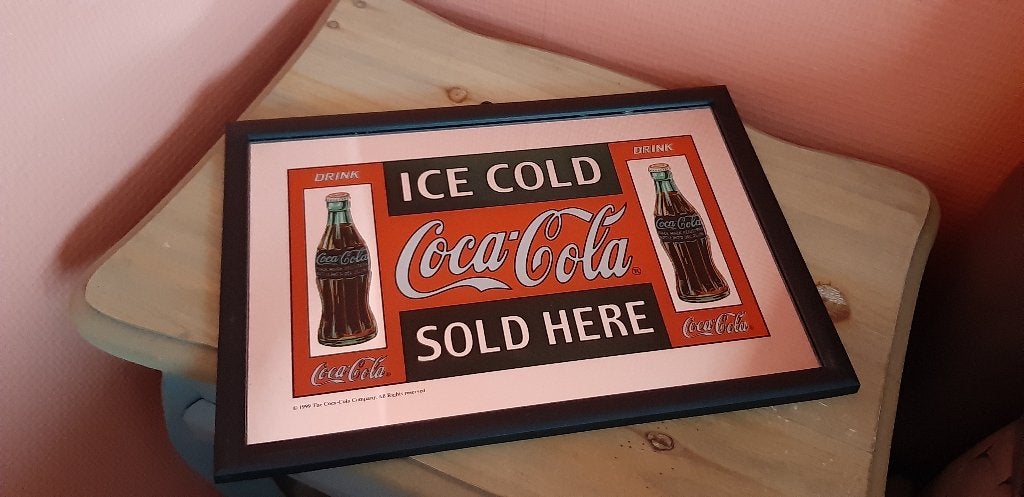 Reclamespiegel Coca-Cola (nr 2), Verzamelen, Merken en Reclamevoorwerpen, Ophalen of Verzenden, Nieuw, Reclamebord