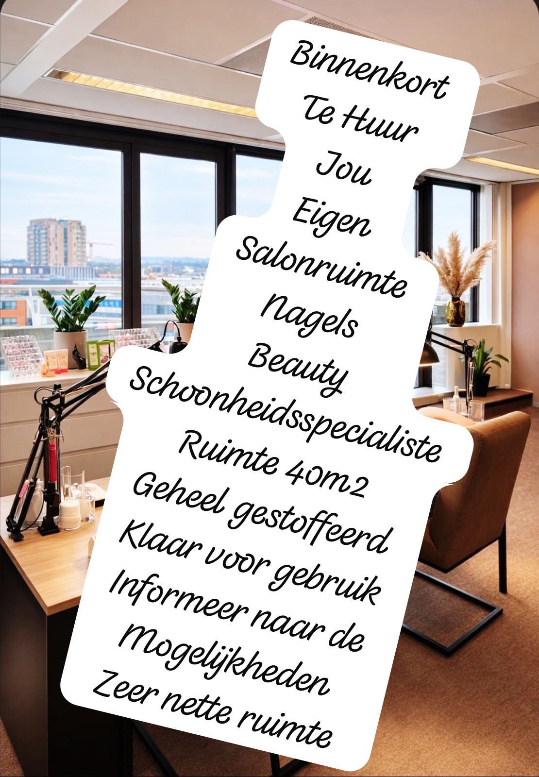 Salonruimte te huur, Ophalen, Nieuw, Overige kleuren, Handen en Nagels