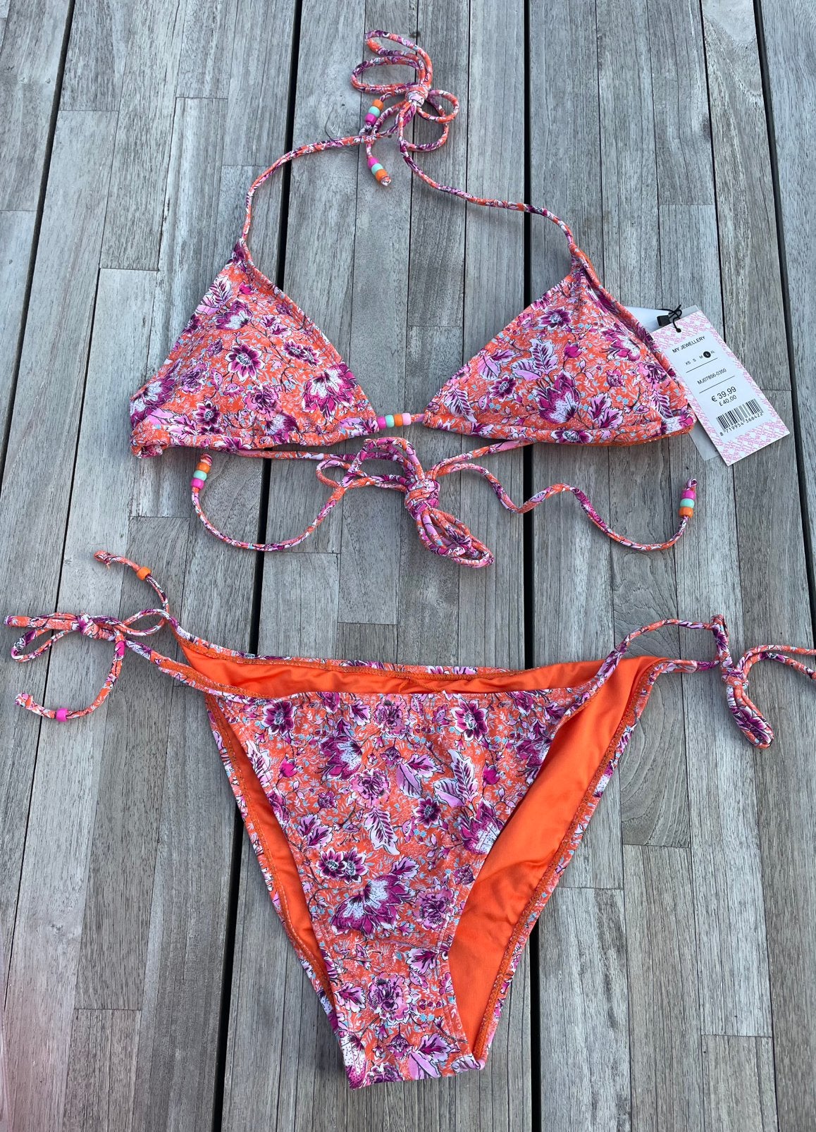 My Jewellery bikini oranje met bloemen Nieuw L, Kleding | Dames, Ophalen of Verzenden, Nieuw, Oranje, Bikini