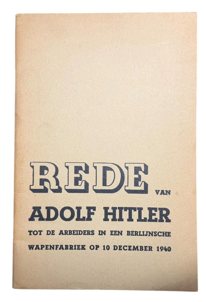 Boekje: Rede van Adolf Hitler, Verzenden, Duitsland, Boek of Tijdschrift