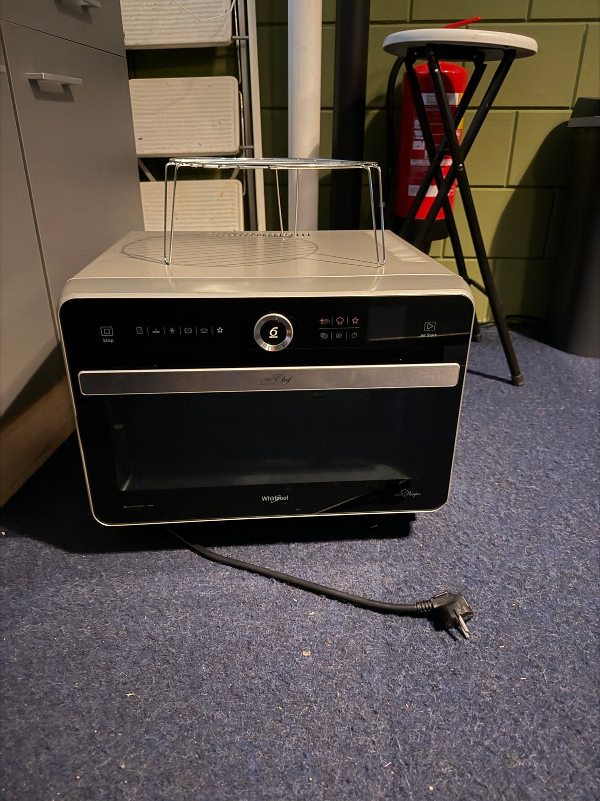 Whirlpool Combimagnetron - Zo goed als nieuw, Ophalen, Combimagnetron, Zo goed als nieuw, Draaiplateau