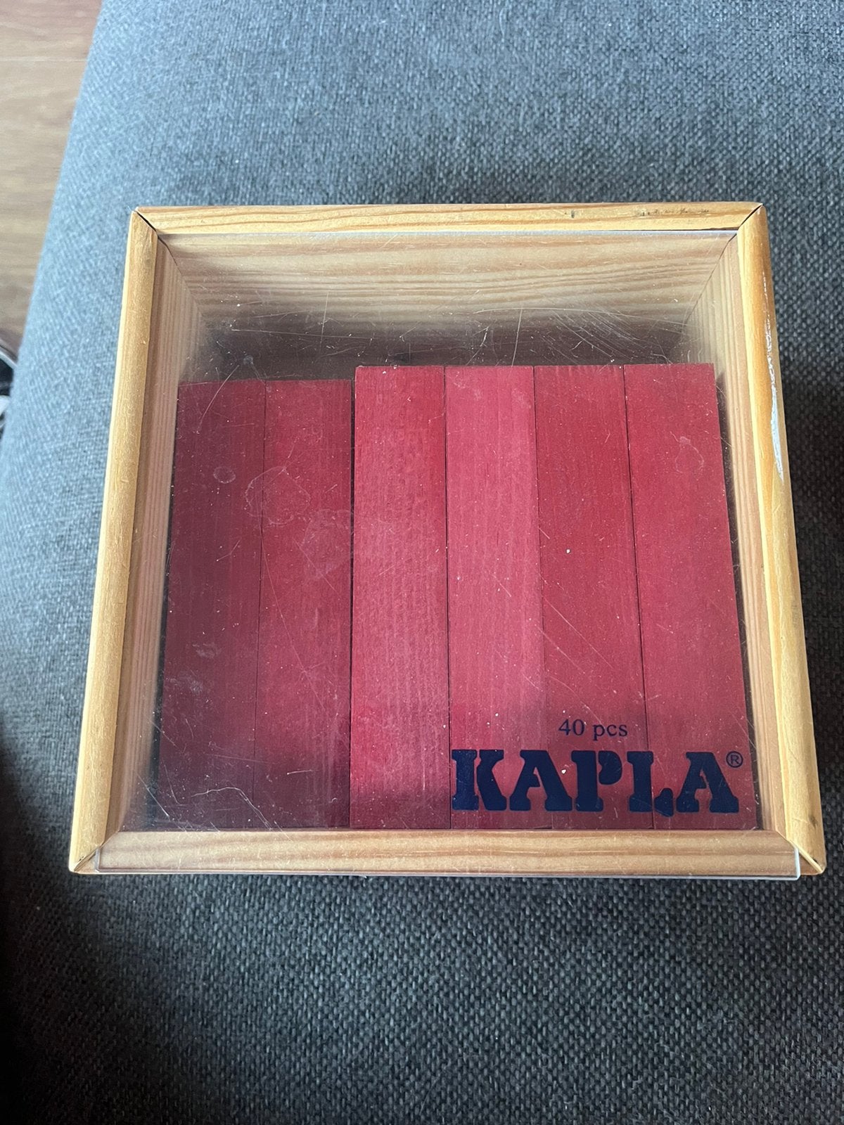 Kapla gekleurd, doos met 40 rode blokjes (compleet), Ophalen of Verzenden, Gebruikt, Overige merken