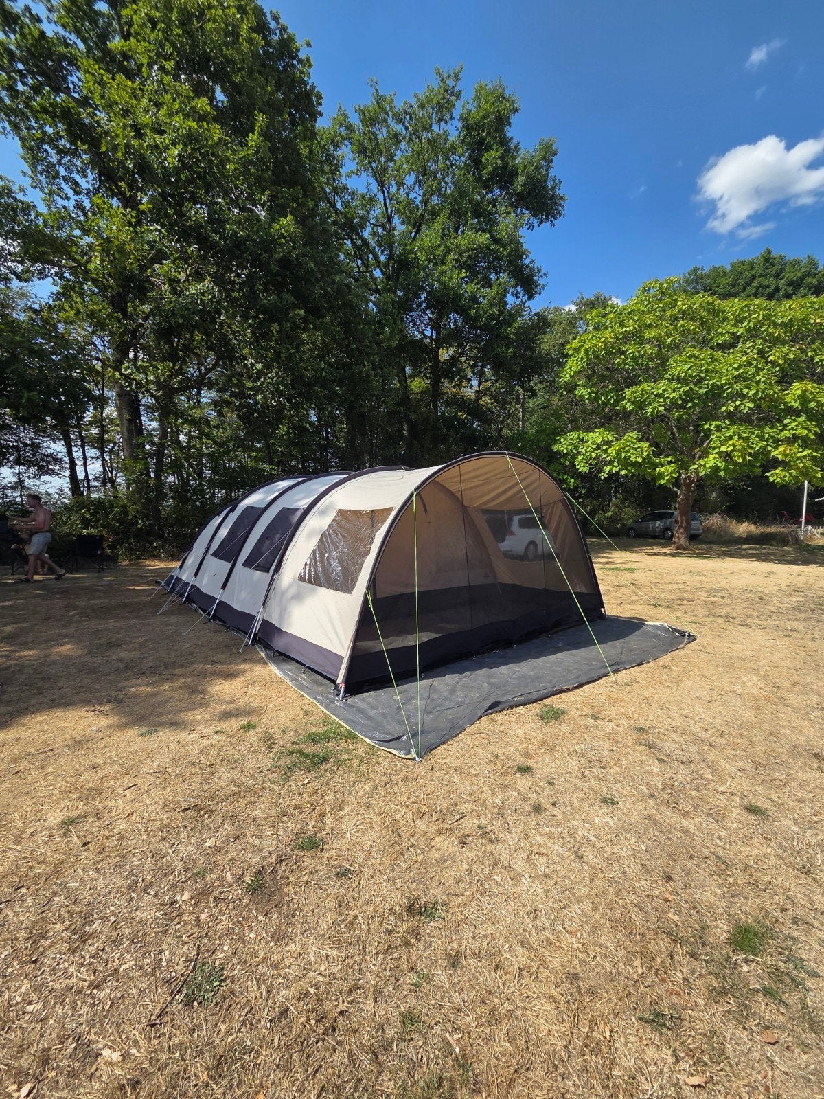 Oblink Familia 6, inclusief dichte voorwand en extra luifel, Caravans en Kamperen, Tenten, Ophalen, Gebruikt, Tot en met 6
