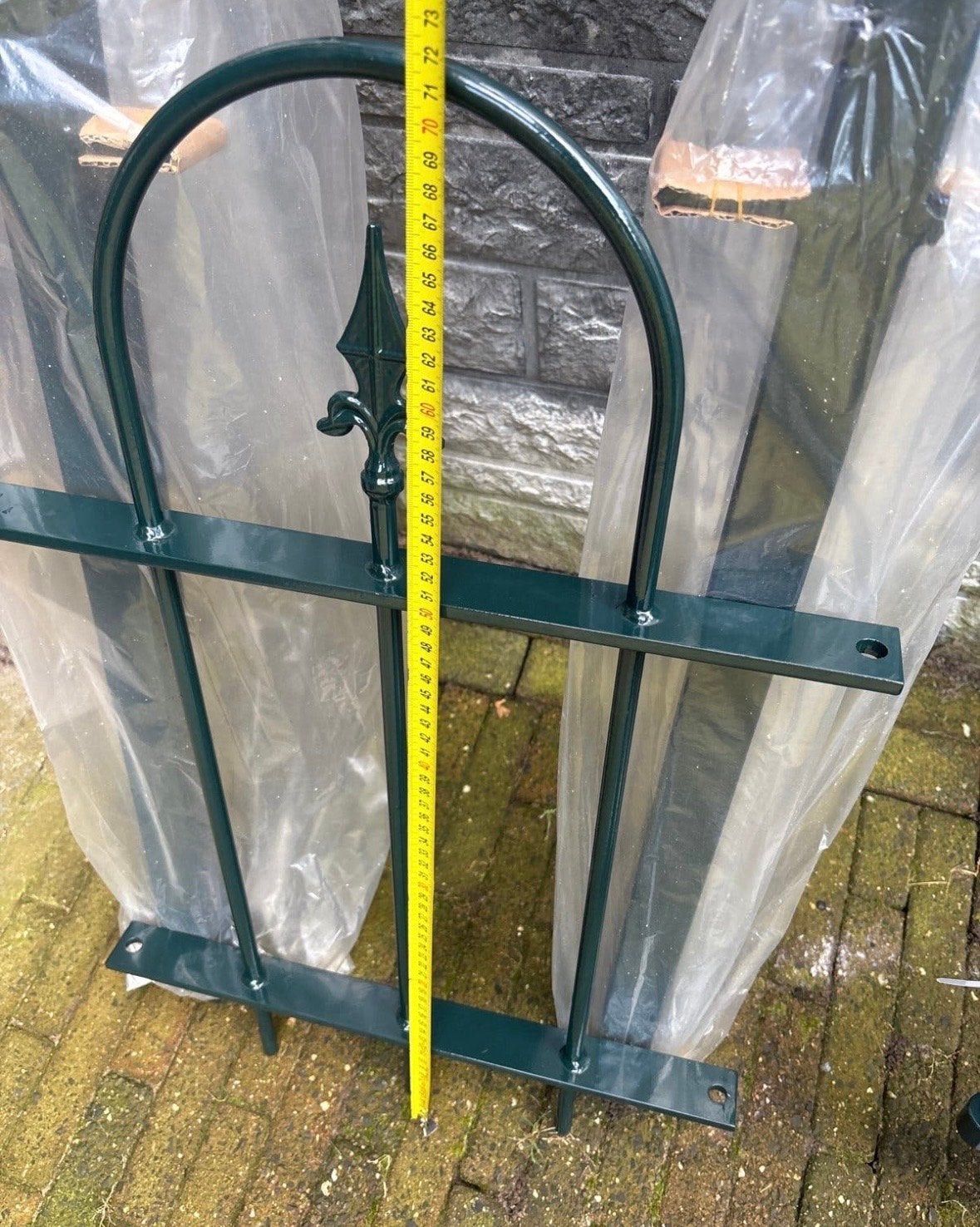 Sierhekwerk met palen 70 cm hoog, 50 cm breed, Ophalen, Nieuw, IJzer, Sierhekwerk