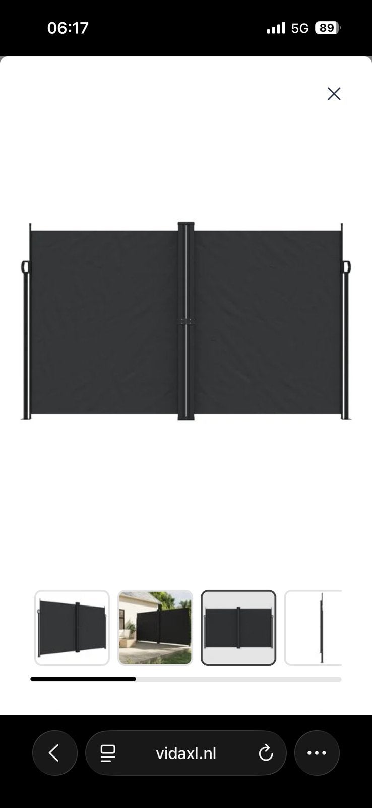 Windscherm, Aluminium, Ophalen of Verzenden, Zo goed als nieuw, 200 cm of meer
