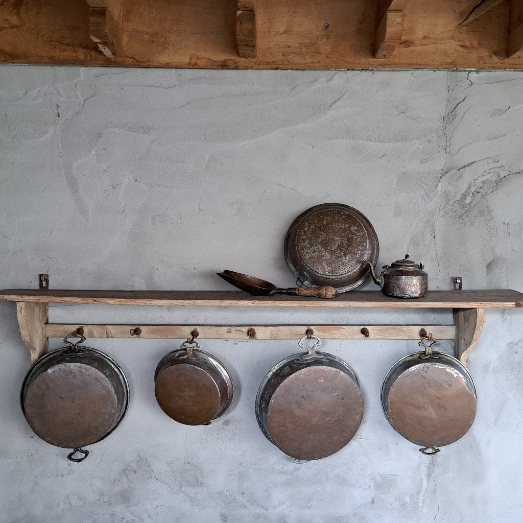 Div. oude brocante koperen pan pot 2 handgreepjes *Etage3*, Huis en Inrichting, Gebruikt, ., Ophalen of Verzenden, .