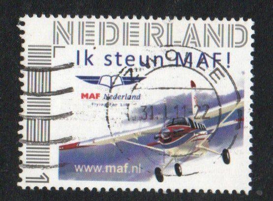 persoonlijke zegel  Ik steun  MAF, Postzegels en Munten, Postzegels | Nederland, Ophalen of Verzenden, Na 1940, Gestempeld