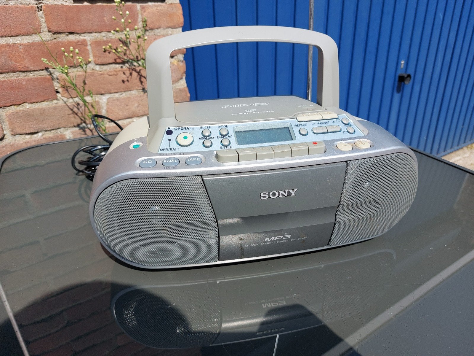 Sony draagbare radio cd speler en cassette, Ophalen, Gebruikt, Radio, Met cd-speler