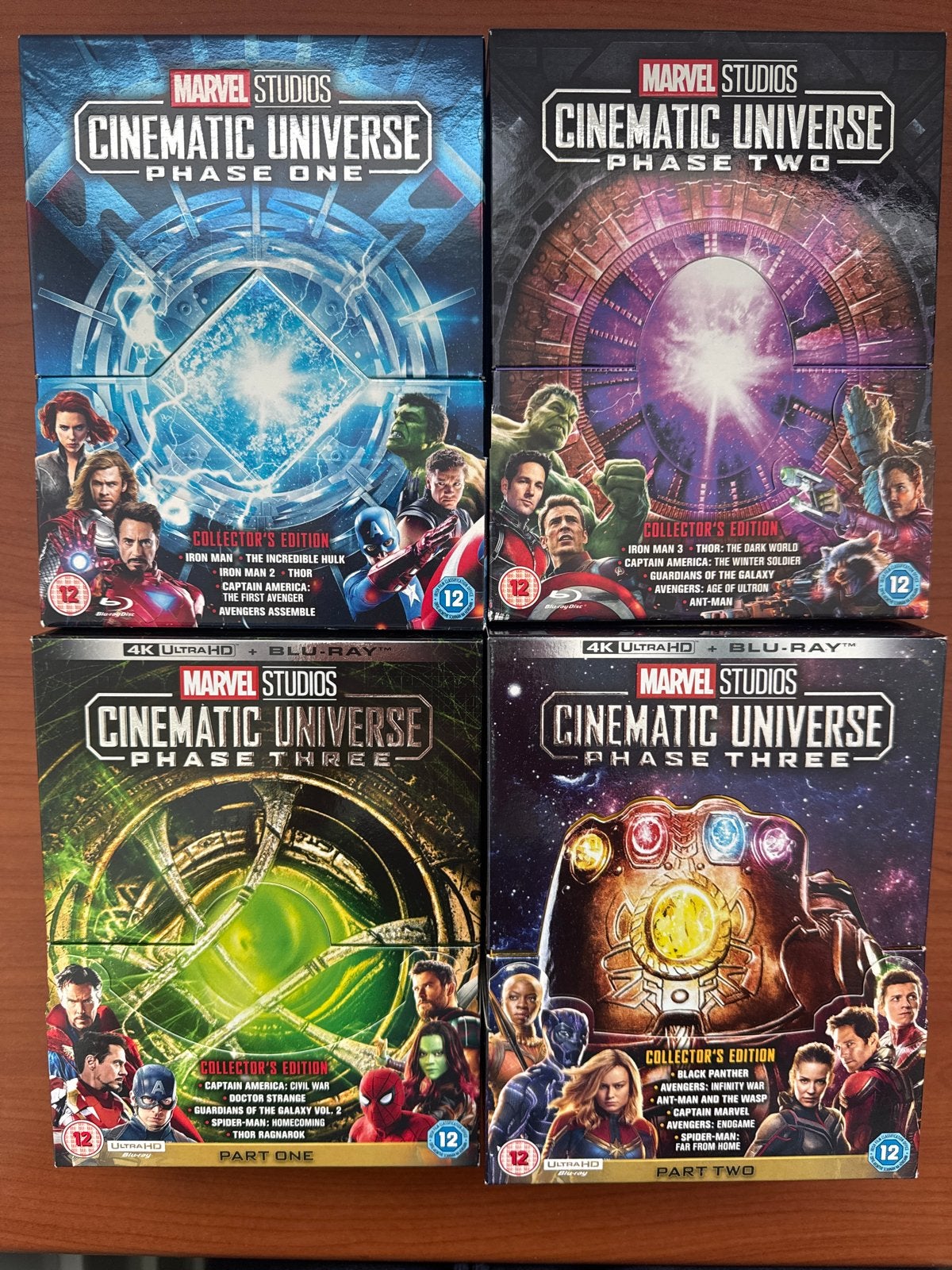 Marvel Cinematic Universe Fase 1, 2 (Blu-ray) & 3 (4K Ultra, Engels, Boxset, Engels, Ophalen of Verzenden