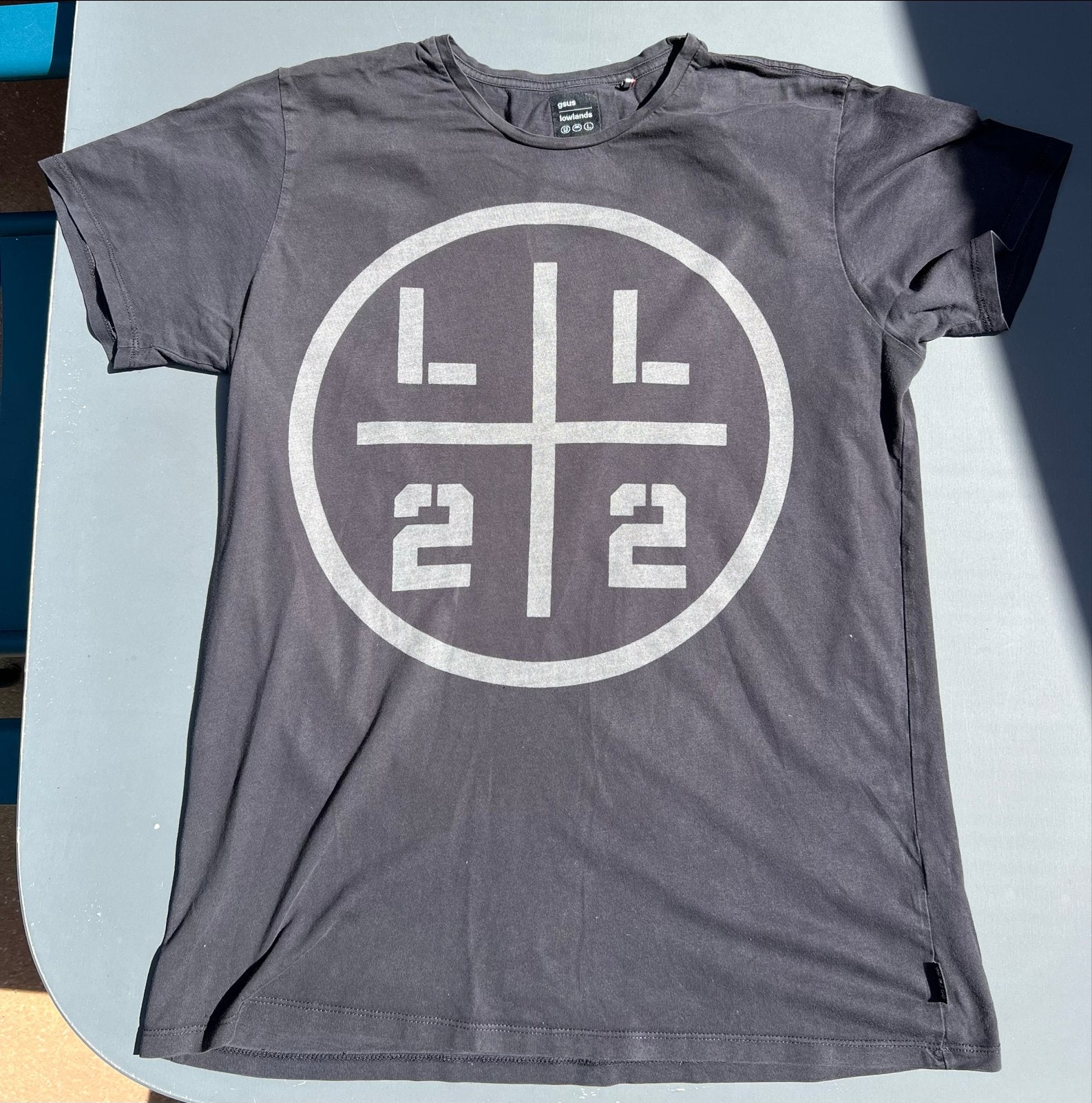 Vintage Lowlands T-shirt 2014 - Zwart - Maat XL, Ophalen of Verzenden, Gedragen, Maat 56/58 (XL), Zwart