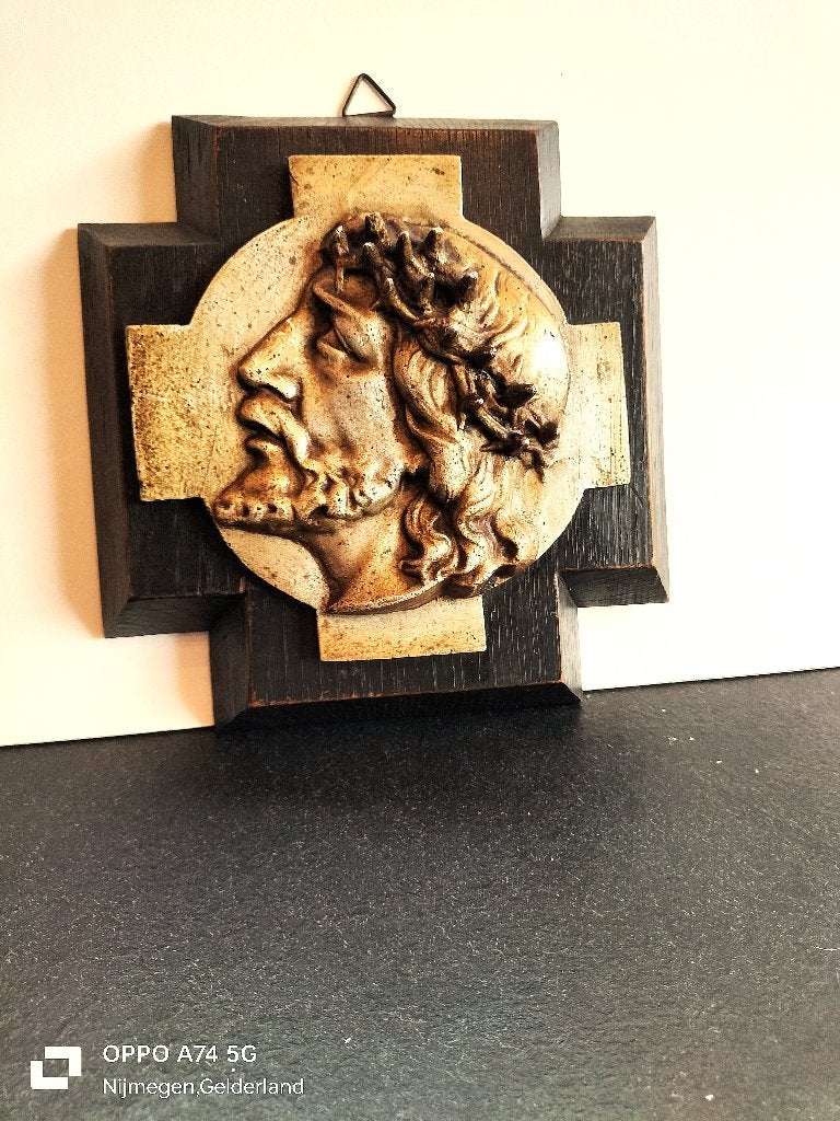 Christus hoofd met kroon, Antiek en Kunst, Antiek | Religie, Verzenden
