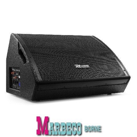 Actieve Stage monitor, Speaker, Versterker, Bi-amp, 15 inch, Overige typen, Info@marbeco.nl, AUX-ingang, 150 watt of meer