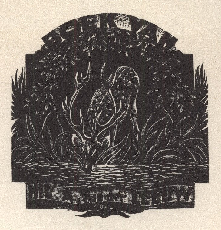 0279 Ex Libris Nederland : Dirk Govert van Luijn, 1942, Verzenden, Ex libris