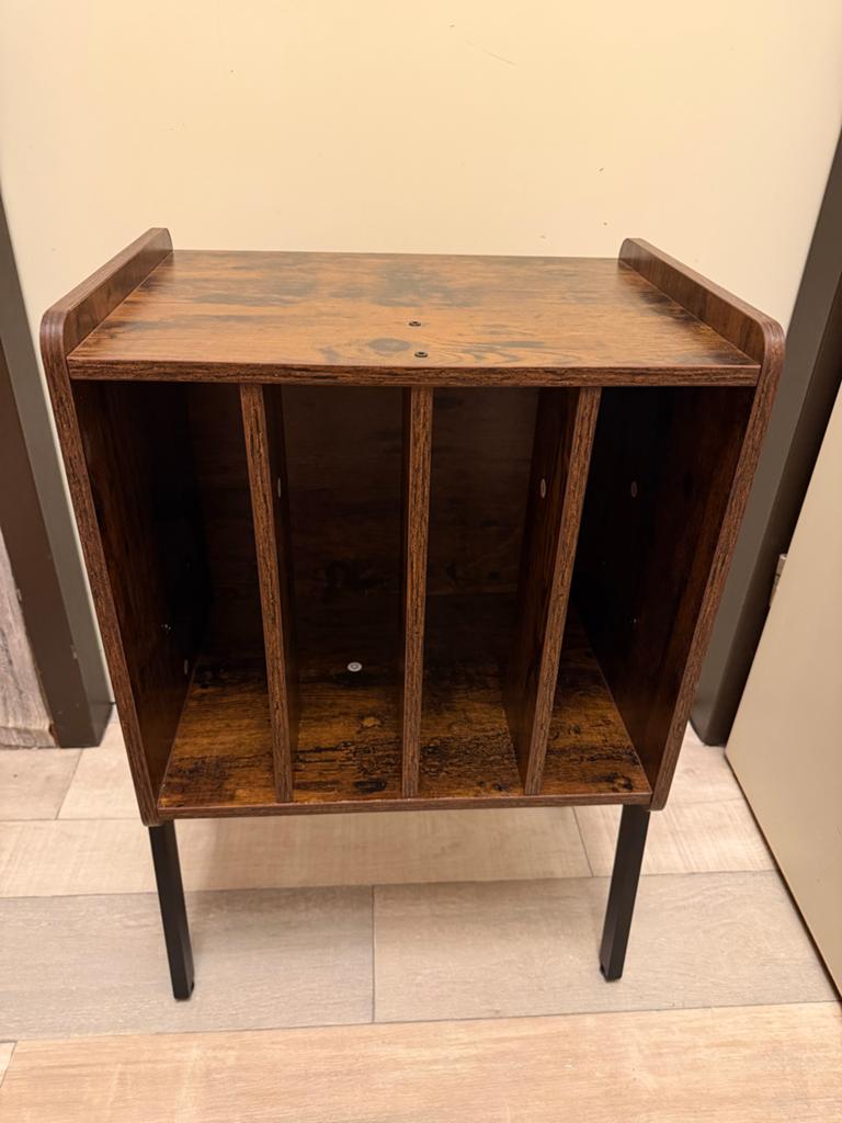 Stijlvolle platenspeler meubel van hout en metaal, Audio, Tv en Foto, Platenspelers, Zo goed als nieuw, Overige merken, Ophalen