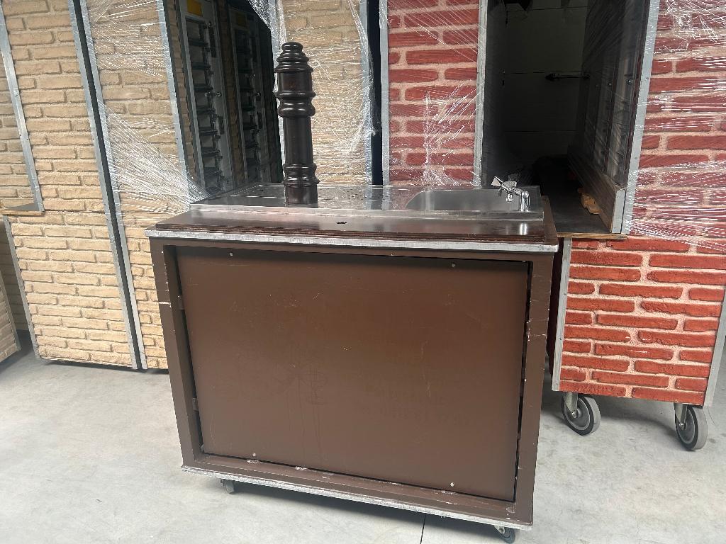Mobiele biertap rijdend met spoelbak bierkoeler horecatap, Ophalen, Gebruikt, Overige merken