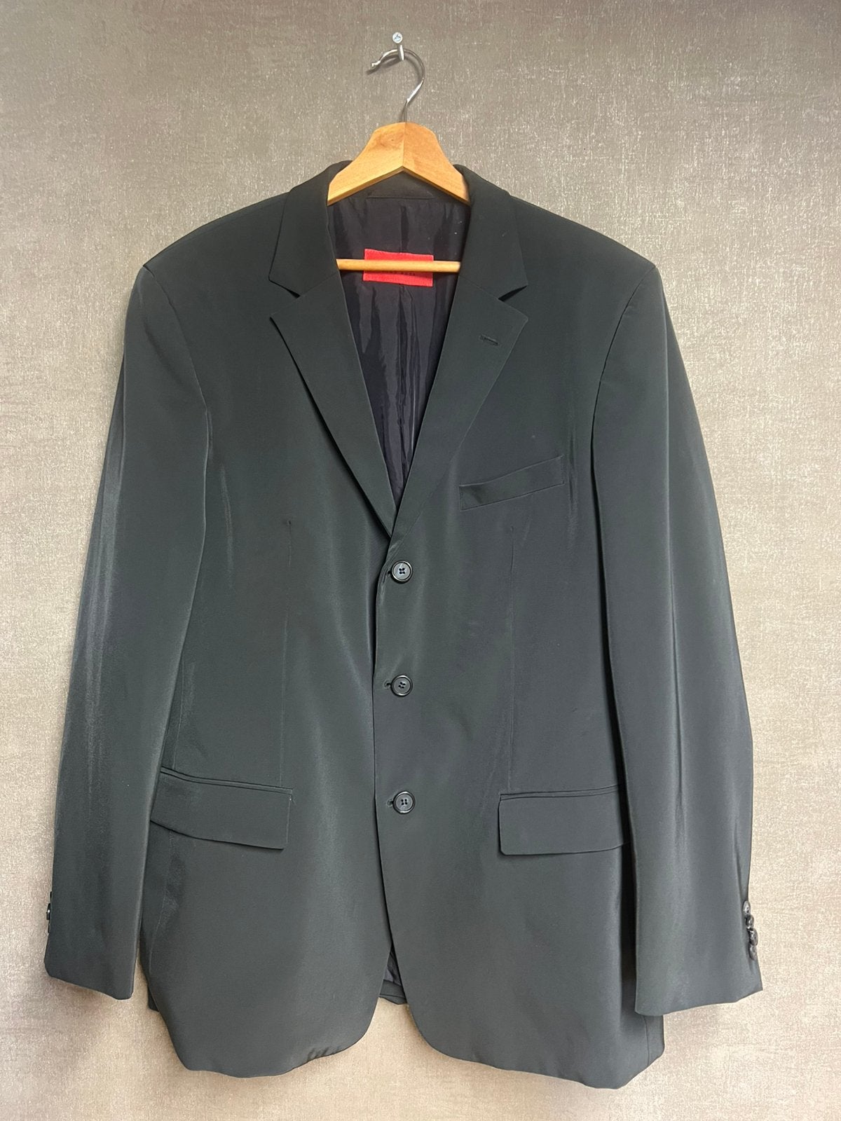 vintage Hugo Boss blazer, Kleding | Heren, Kostuums en Colberts, Ophalen of Verzenden, Gedragen, Maat 52/54 (L), Zwart