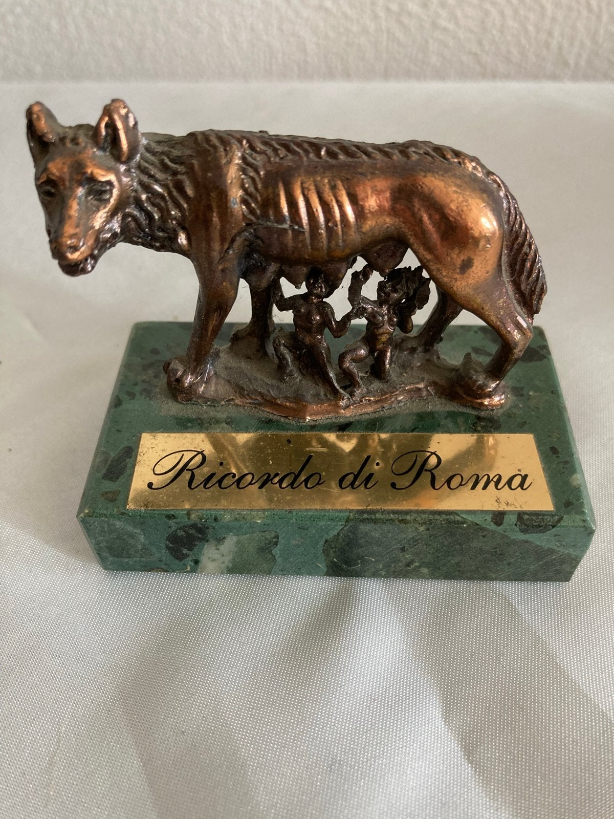 Ricordo di Roma: Romulus en Remus met de Wolvin beeldje, Ophalen of Verzenden