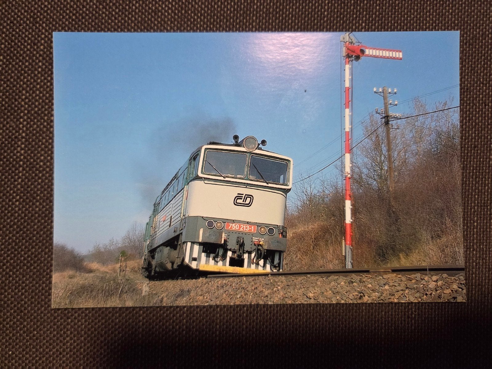 Vintage foto Trein Tsjechische Spoorwegen, Ophalen of Verzenden, Gebruikt, Trein, Kaart of Prent