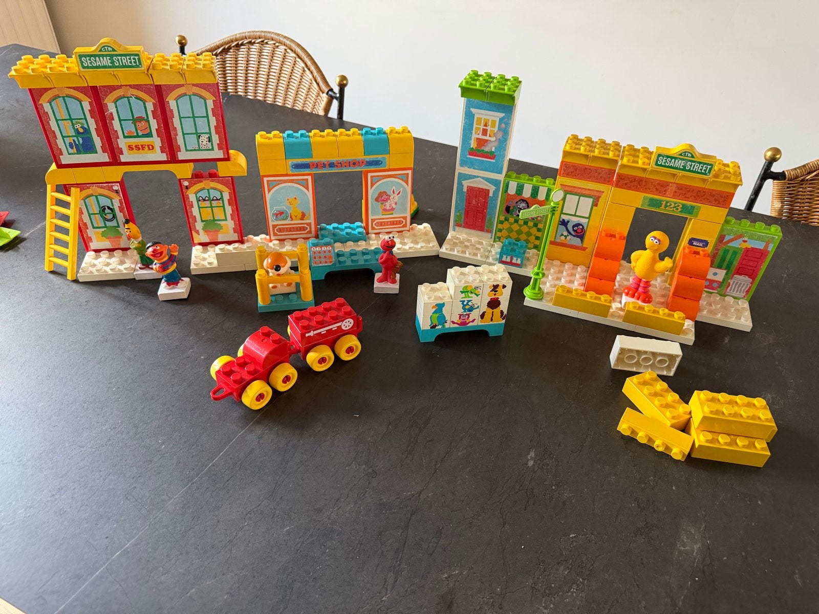Tyco Duplo Sesamstraat set uit de jaren '90, Kinderen en Baby's, Ophalen of Verzenden, Gebruikt, Overige merken