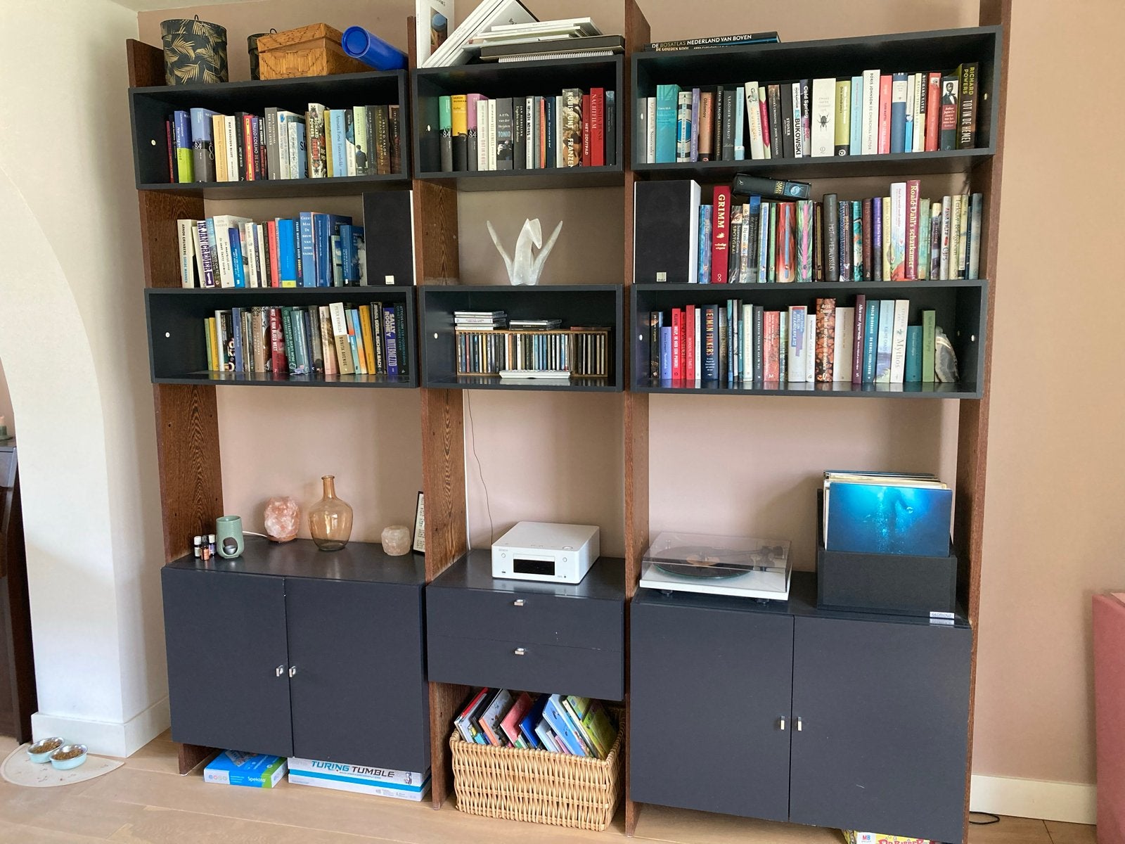 Pastoe wandkast / boekenkast, Ophalen, Gebruikt, 200 cm of meer, Met lade(s)