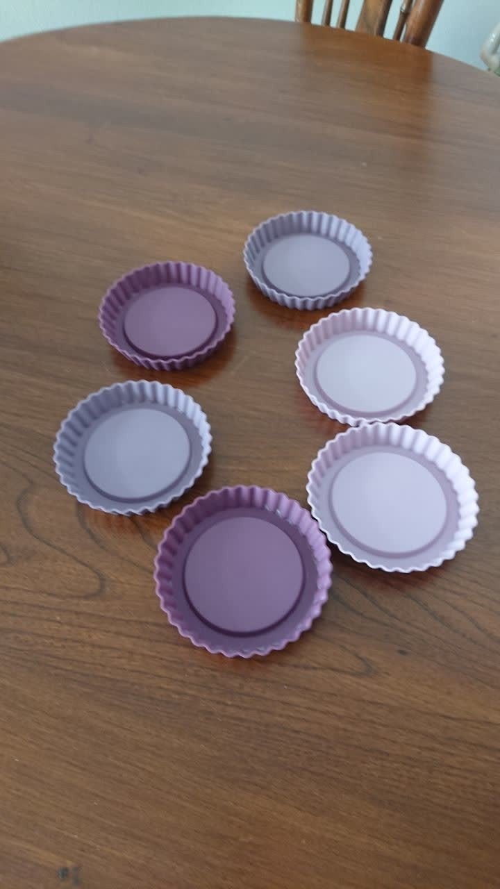 6x Siliconen Bakvormpjes - Quiche/Taartjes - Ernesto, Ernesto, Overige typen, Ophalen of Verzenden, Zo goed als nieuw