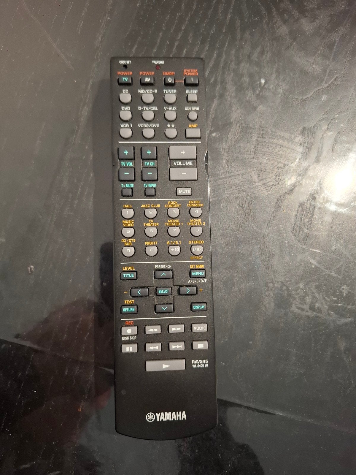 yamaha Rav245 afstandsbediening, Ophalen of Verzenden, Zo goed als nieuw, Origineel, Receiver of Versterker
