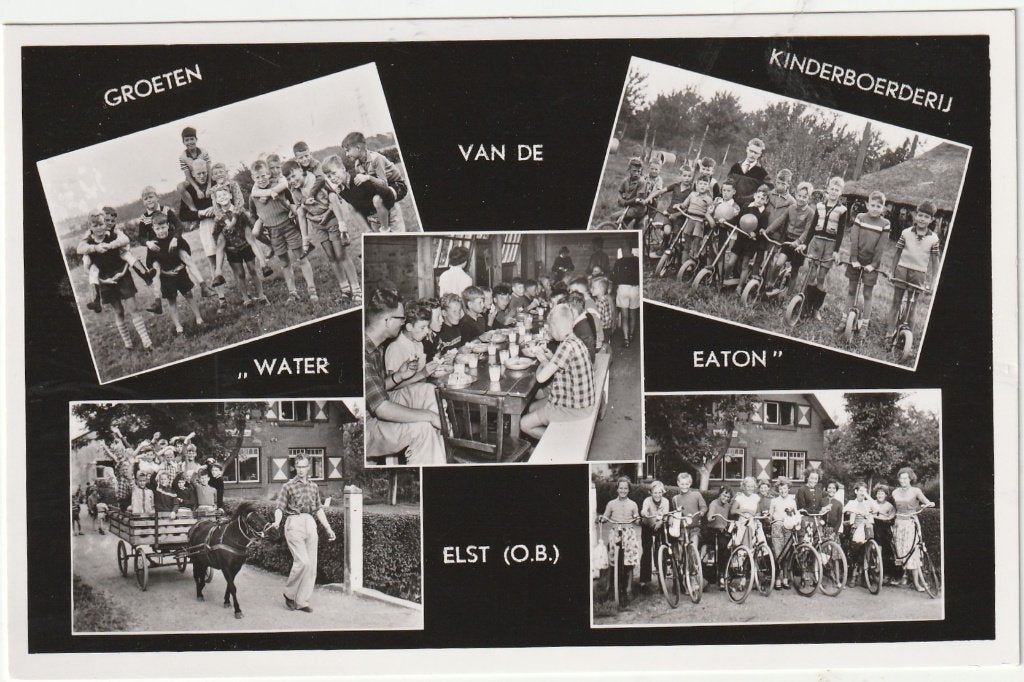 Elst (Gld) - Groeten van de Kinderboerderij Water Eaton., Ophalen of Verzenden, 1960 tot 1980, Ongelopen, Gelderland