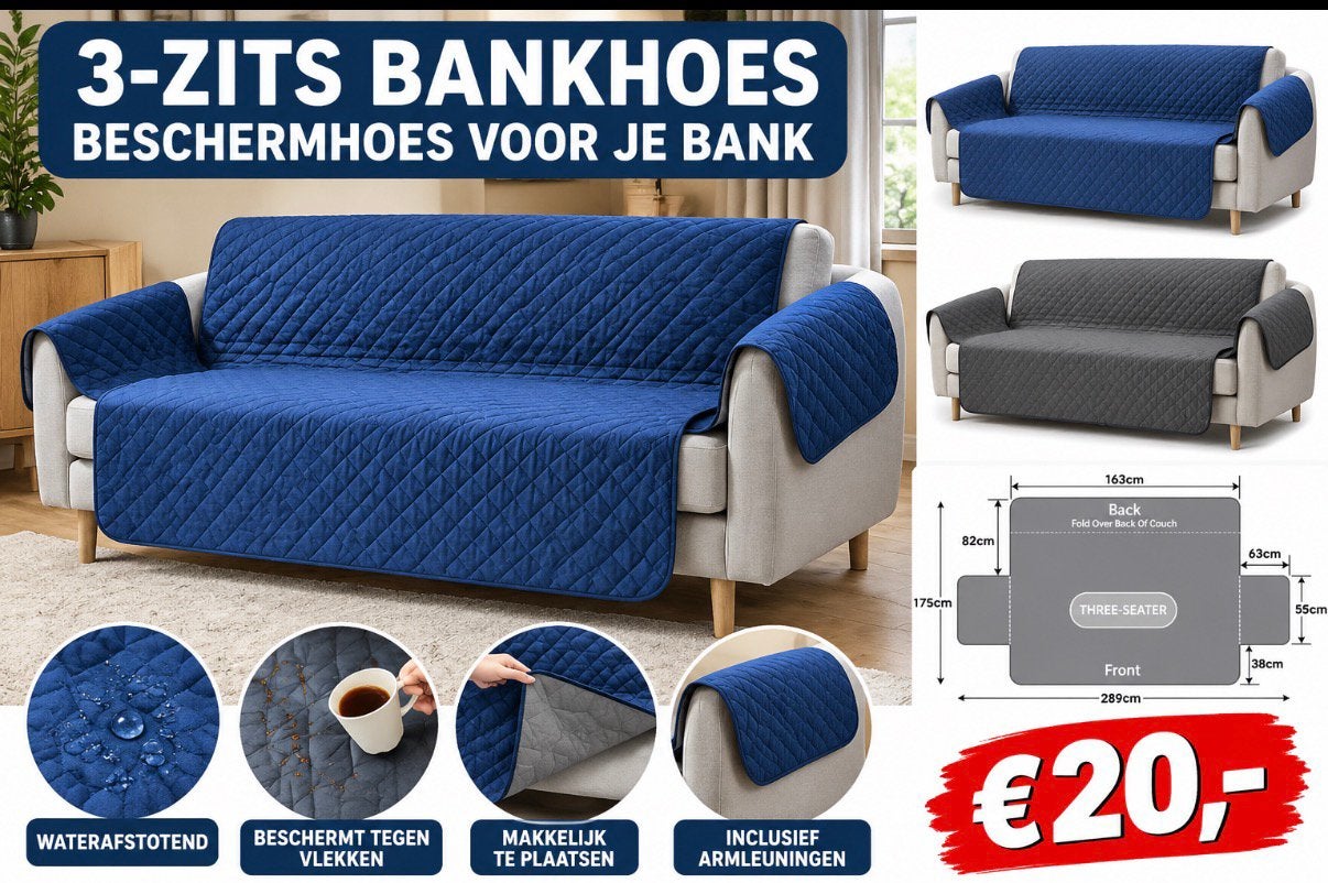 3- zits bankhoes, Ophalen of Verzenden, Nieuw, Plaid