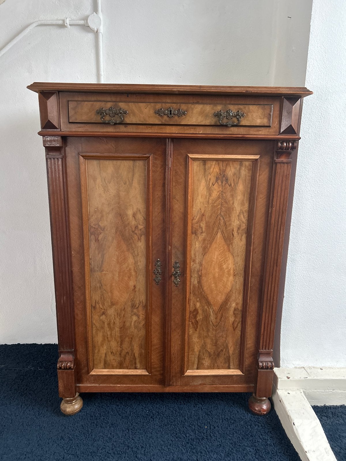 Antieke Houten Kast met Lades, Antiek en Kunst, Antiek | Meubels | Kasten, Ophalen