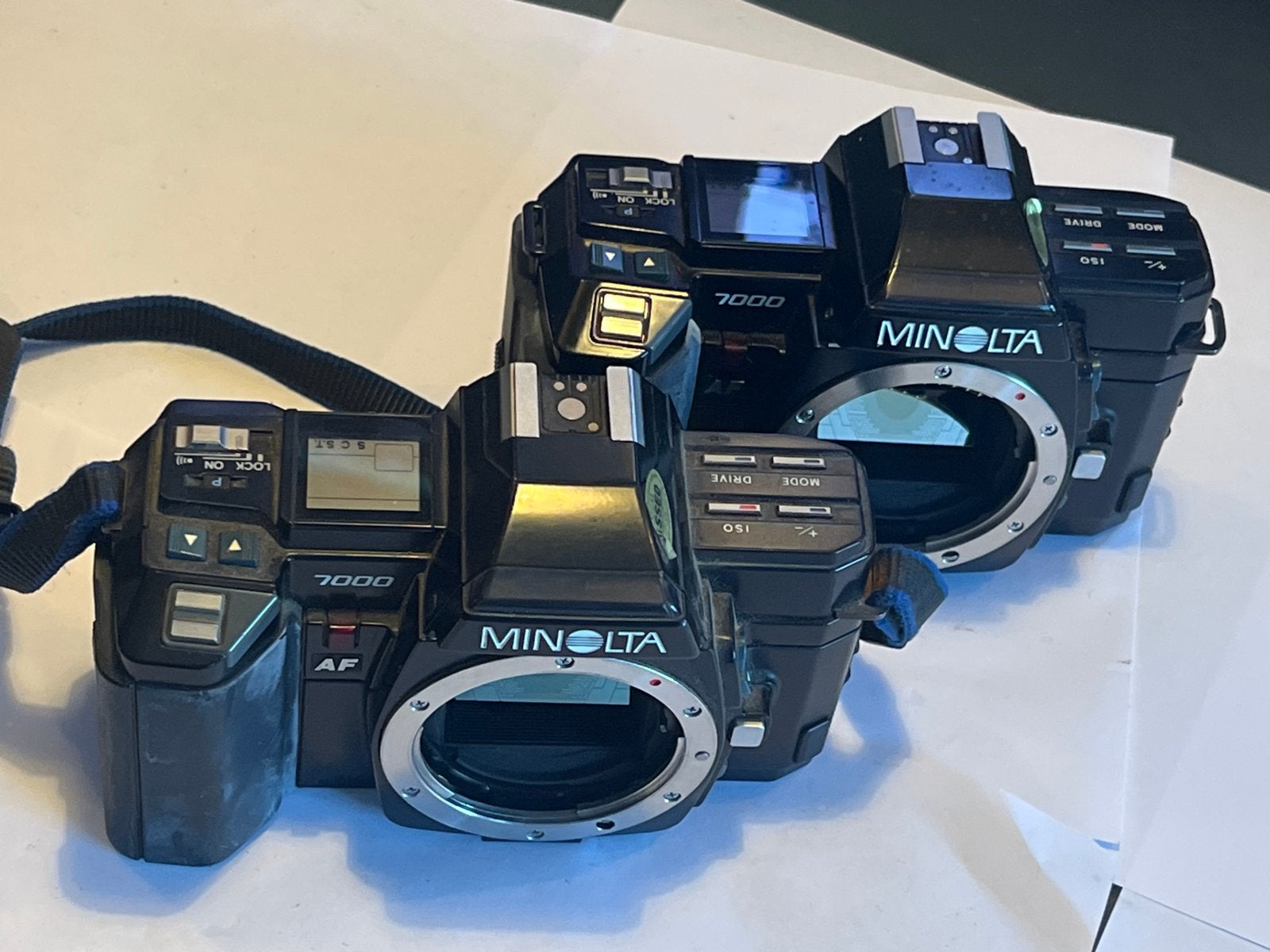 Minolta 7000 AF Spiegelreflexcamera's (2 stuks), Ophalen of Verzenden, Gebruikt, Spiegelreflex, Minolta