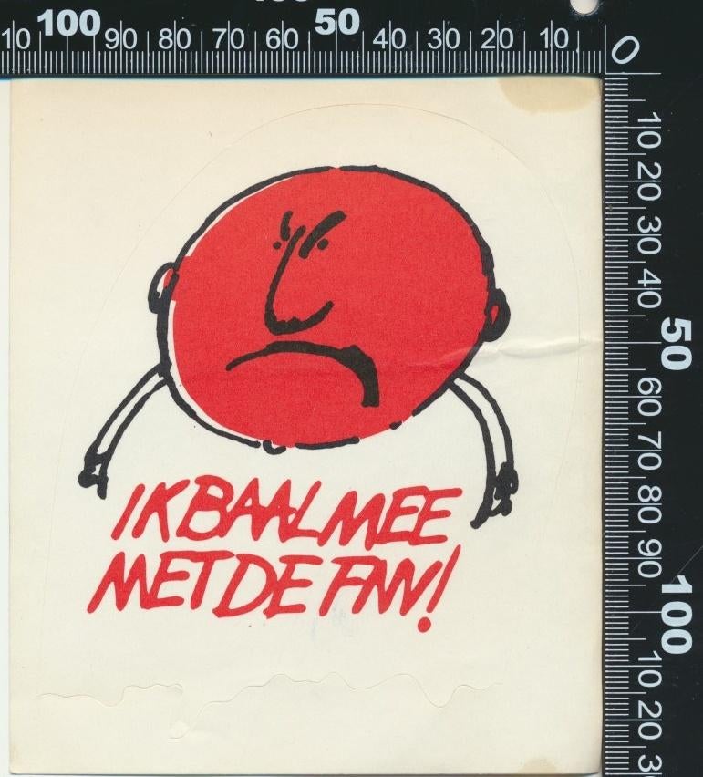 Sticker: FNV - Ik baal mee met de FNV (2), Verzamelen, Stickers, Zo goed als nieuw, Bedrijf of Vereniging, Ophalen of Verzenden
