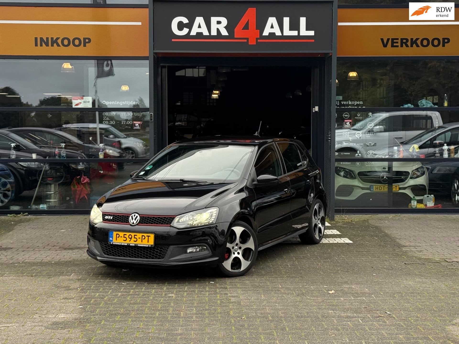 Volkswagen Polo 1.4 TSI GTI DSG/STLVRM/PDC/APK 10-3-2026/RIJ, Auto's, Euro 5, Stof, Zwart, 4 cilinders