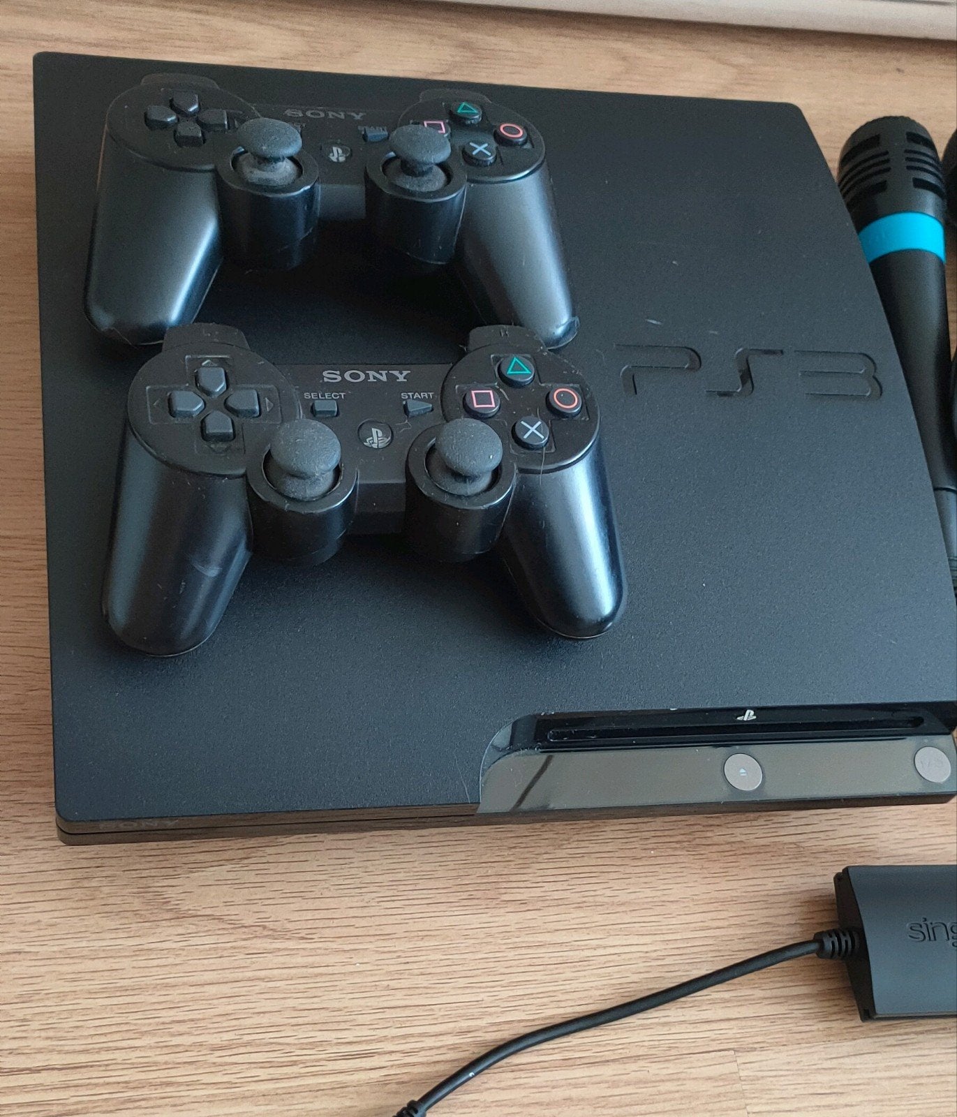 PlayStation 3 Slim + games, Ophalen, Met 2 controllers, Slim, Gebruikt
