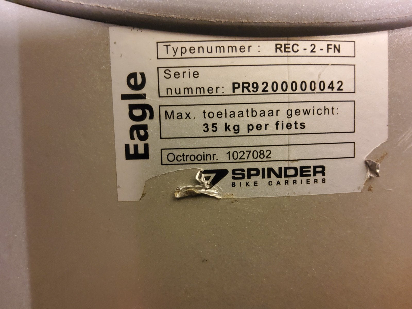 Spinder Eagle Trekhaak fietsendrager - Zeer stevig, Auto diversen, Ophalen, Gebruikt, 2 fietsen, Trekhaakdrager