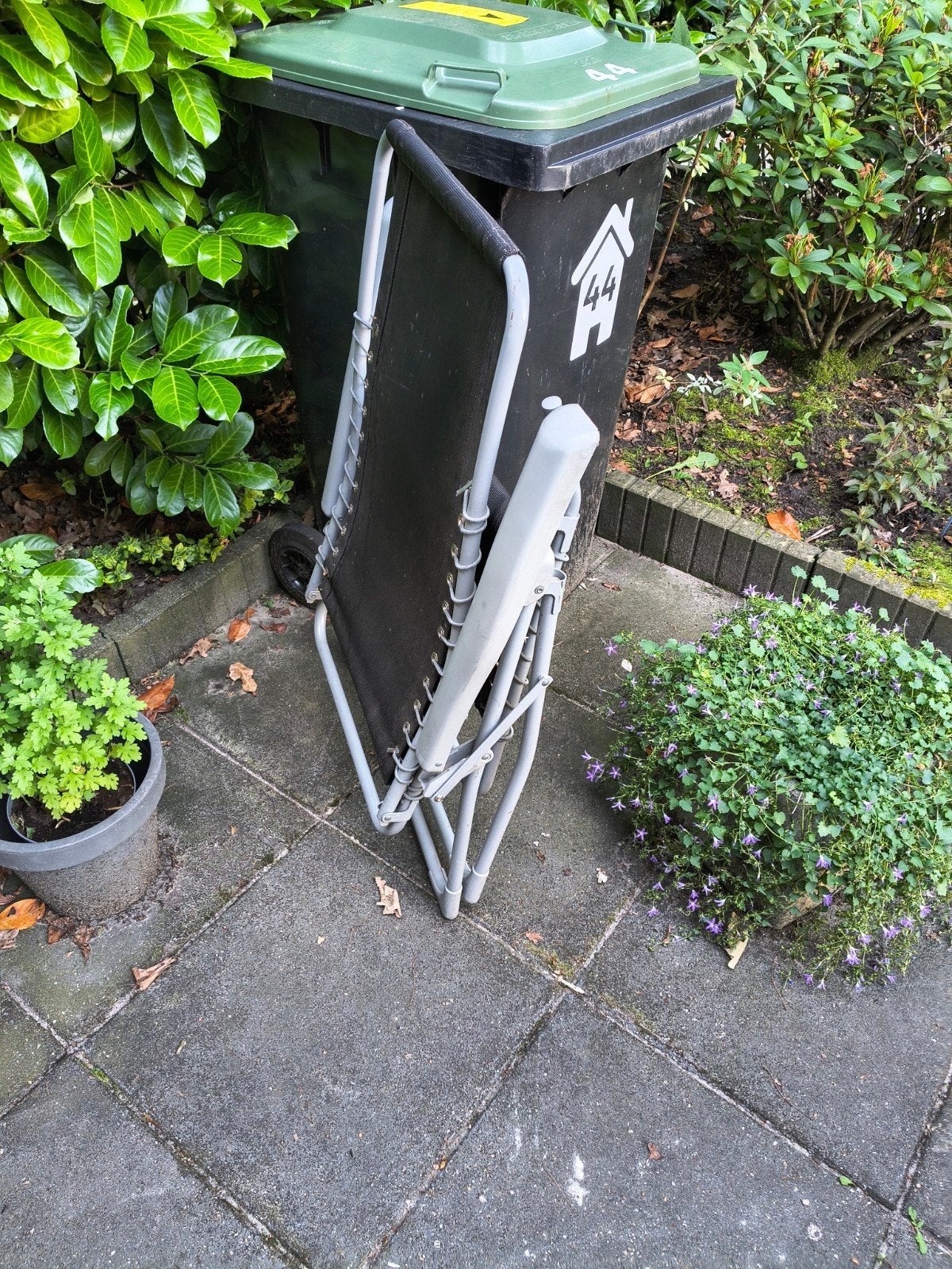 Comfortabele opklapbare relaxstoel voor strand en tuin, Ophalen, Gebruikt, Metaal, Verstelbaar