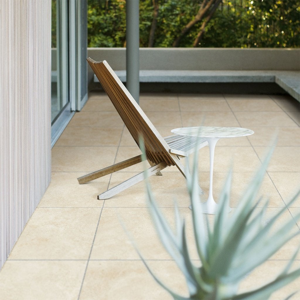 mediterraanse keramische tuintegel Beige Elegance 60x60x3 cm, Ophalen of Verzenden, Nieuw, Keramiek, Terrastegels