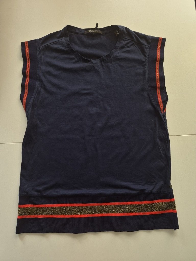 Scotch & Soda | shirt korte mouwen | Blauw | M |, Kleding | Dames, Maat 38/40 (M), Blauw, Scotch & Soda, Ophalen of Verzenden