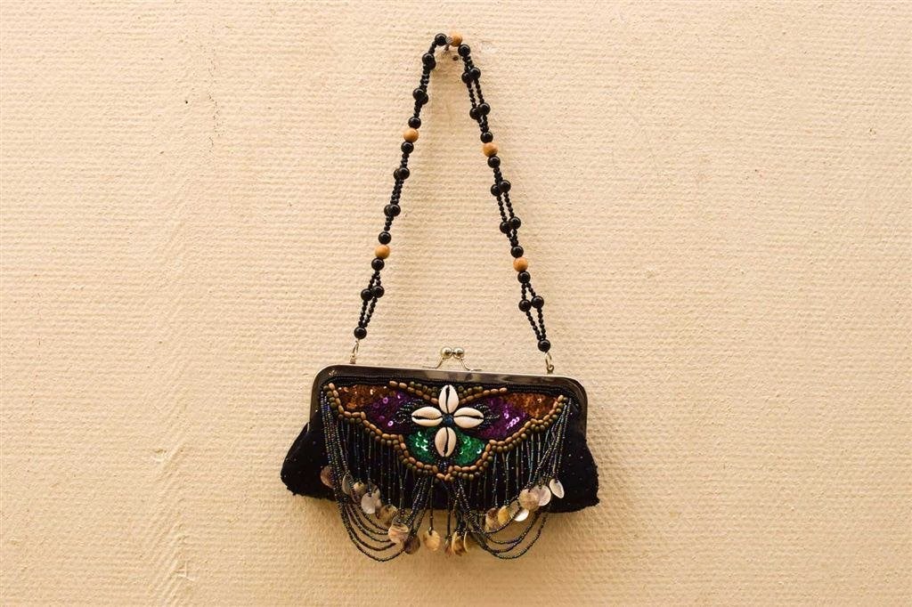 Vintage Handtassen 49744, Kleding | Dames, Ophalen of Verzenden, Gedragen, Zwart, Overige typen