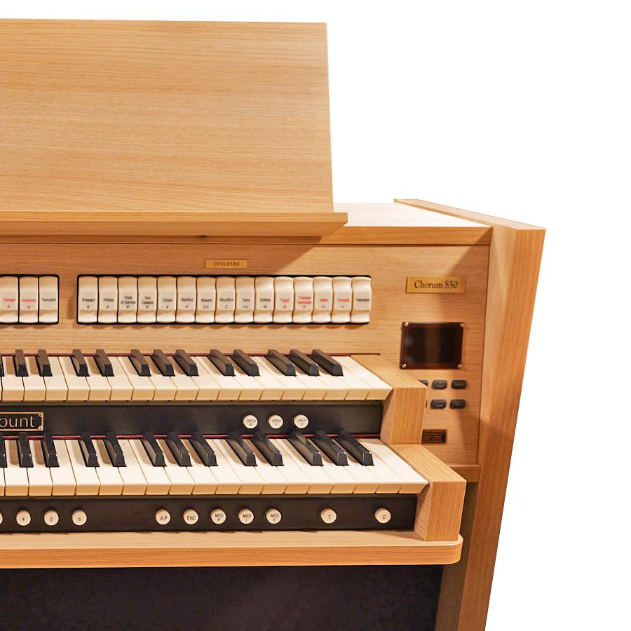 Viscount Chorum S50 Orgel Blank Eiken, Muziek en Instrumenten, Orgels, 2 klavieren, Gebruikt, Viscount, Ophalen of Verzenden